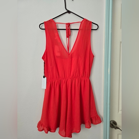 ASTR The Label Women's Orange Playsuit-romper - Picture 2 of 8